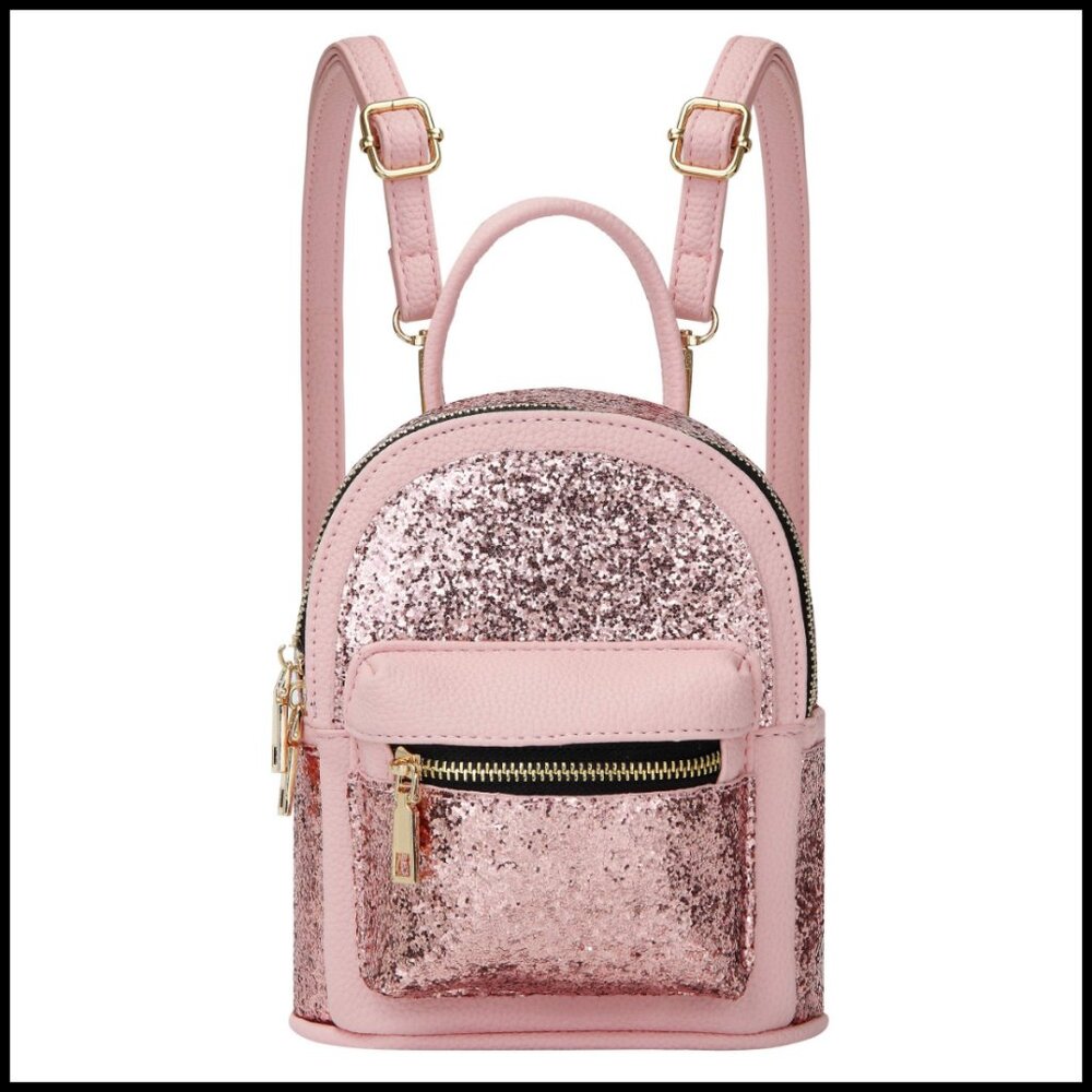 PU Leather Mini Backpack Convertible Crossbody Ch… - image 1